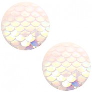 Basic Cabochon 20mm mermaid White holographic